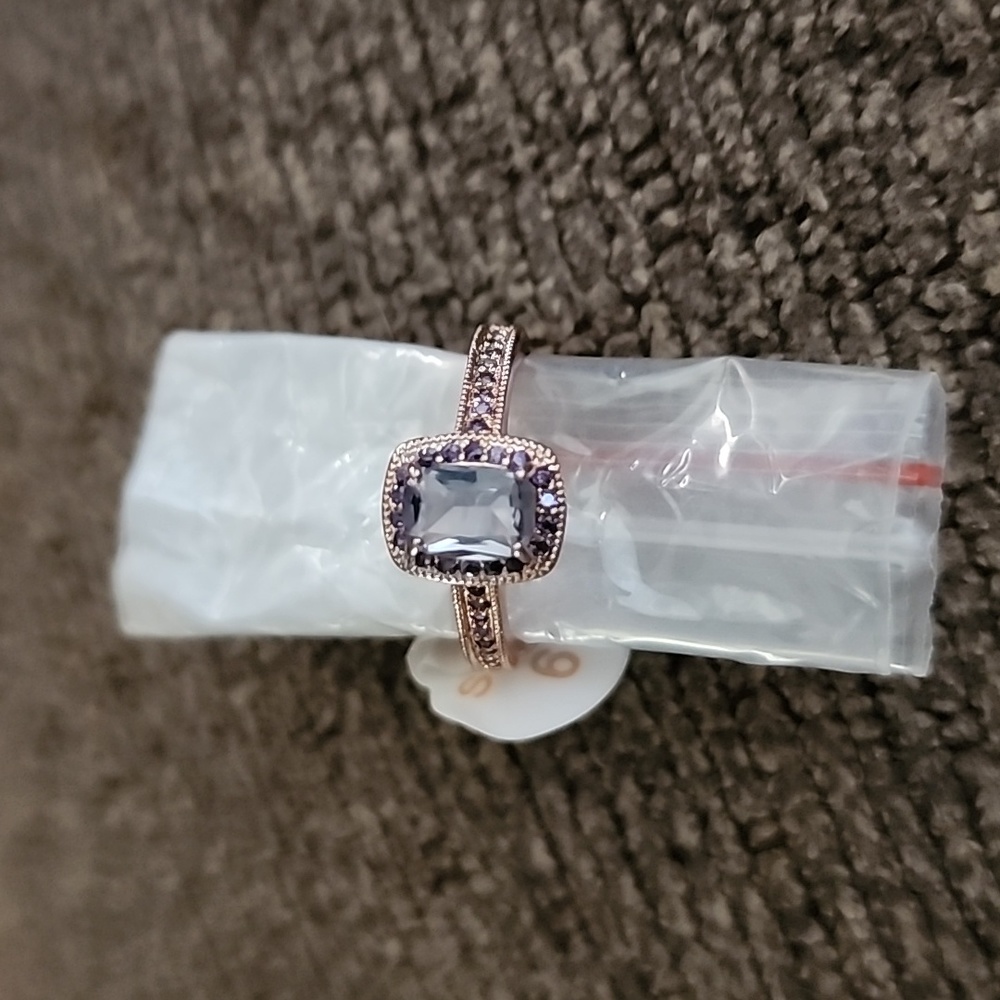 Bomb Party Light and Dark Amethyst Ring